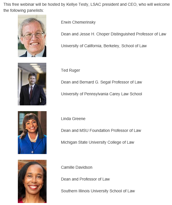 list of participating law school deans