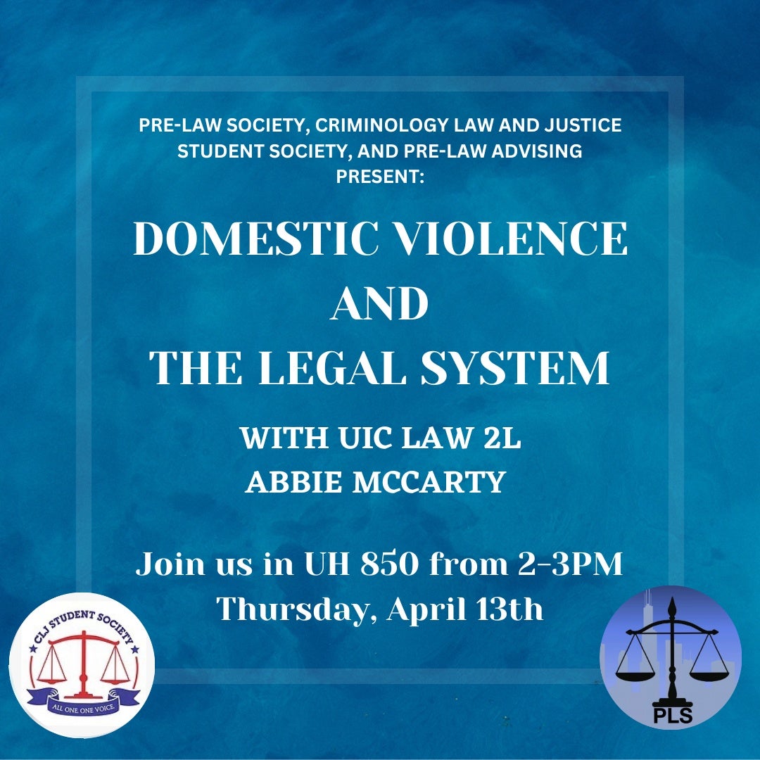 Domestic Violence and the Legal System event flyer