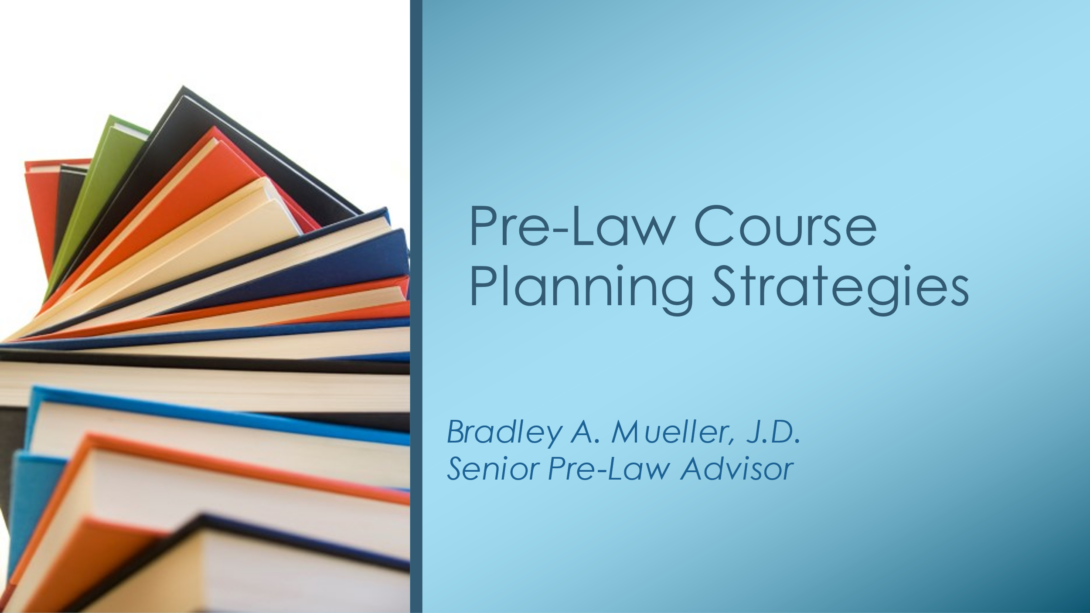 Pre-Law Course Planning Strategies title page